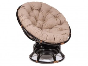 Кресло-качалка Papasan w 23/01 B с подушкой Antique brown, экошерсть Коричневый в Новоуральске - novouralsk.магазин96.com | фото