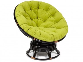 Кресло-качалка Papasan w 23/01 B с подушкой Antique brown, флок Олива в Новоуральске - novouralsk.магазин96.com | фото