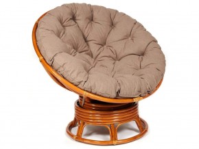 Кресло-качалка Papasan w 23/01 B с подушкой Cognac, экошерсть Коричневый в Новоуральске - novouralsk.магазин96.com | фото