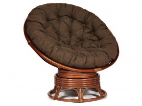 Кресло-качалка Papasan w 23/01 B с подушкой Pecan, ткань Коричневый в Новоуральске - novouralsk.магазин96.com | фото