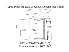 Кровать двухъярусная комбинированная в Новоуральске - novouralsk.магазин96.com | фото