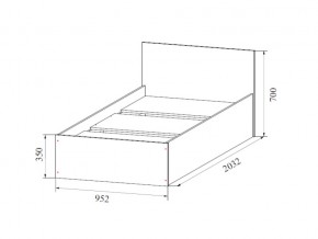 Кровать одинарная (Без матраца 0,9*2,0) в Новоуральске - novouralsk.магазин96.com | фото