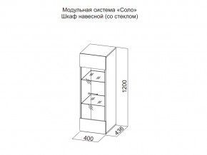 Шкаф навесной (со стеклом) в Новоуральске - novouralsk.магазин96.com | фото