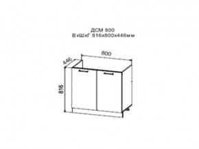 Шкаф нижний ДСМ800 под мойку в Новоуральске - novouralsk.магазин96.com | фото